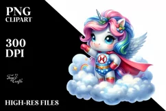 Baby Unicorn Watercolor Hero Pose Product Image 3