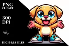 Colorful Labrador Retriever Standing PNG Product Image 3