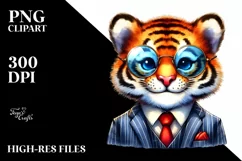 Funny Tiger Suit | Sublimation Clipart Product Image 3