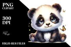 Cute Baby Panda with High Details PNG Product Image 2