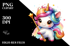 Baby Unicorn with Pole PNG Product Image 2