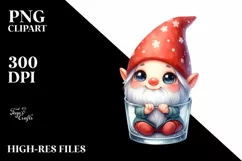 Cute Gnome Watercolor PNG Product Image 3