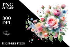 Colorful Pink Roses | Clipart Product Image 2