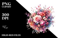 Colorful Pink Roses | Clipart Product Image 3