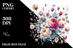 Colorful Pink Roses | Clipart Product Image 2