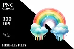 Colorful Rainbow in the Sky | Sublimation | Clipart Product Image 3