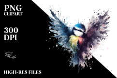 Flying Bird with Splashes PNG Product Image 2