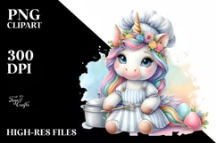 Baby Unicorn with Director Cap PNG Product Image 3
