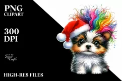 Expressive Puppy with Crazy Haircut PNG Product Image 1