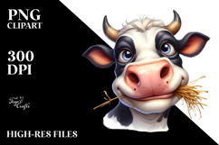 Goofy Cow Clipart Product Image 2