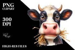 Thoughful Cow Clipart Product Image 3