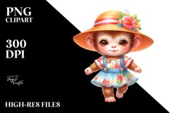Colorful Baby Monkey Summer Dressed Product Image 3