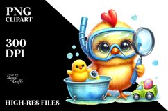 Smiling Baby Chicken PNG Product Image 2