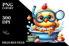 Vibrant Crazy Cute Baby Chicken PNG Product Image 2