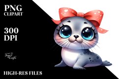 Expressive Caricature-like Seal Clipart Product Image 1