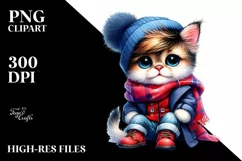 Watercolor Posing Cat, Transparent PNG Product Image 3