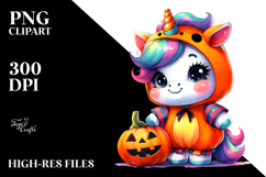 Cute Halloween Unicorn Watercolor Product Image 2