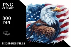 Detailed Patriotic Bald Eagle in USA Colors Product Image 3