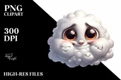 Funny Baby Cloud Portrait, PNG Product Image 1