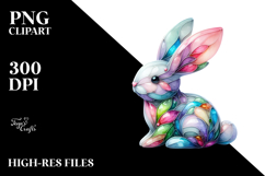 Colorful Bunny PNG Product Image 2