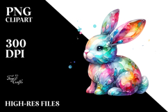 Colorful Bunny PNG Product Image 2
