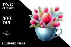 Vibrant Watercolor Moa in Cup | Sublimation | Clipart Product Image 3