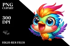 Colorful Baby Hummingbird | Sublimation,Clipart Product Image 3