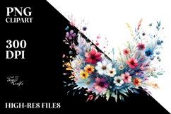 Colorful Floral Frame with Wild Flowers Product Image 2