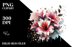 Abstract Glossy Azalea Made of Material PNG Product Image 2