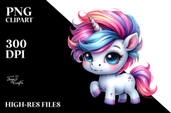 Playing Unicorn with Expressive Face PNG Product Image 2