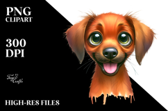 Happy Rhodesian Ridgeback Puppy, Watercolor PNG Product Image 2