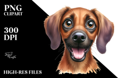 Happy Rhodesian Ridgeback Puppy, Watercolor PNG Product Image 2