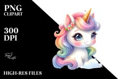 Cute Baby Unicorn | Sublimation | Clipart Product Image 3