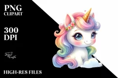 Cute Baby Unicorn | Sublimation | Clipart Product Image 3