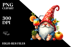 Gnome Drinking Cocktail PNG Product Image 2