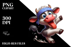 Cow with Bandana Adorning PNG Product Image 2