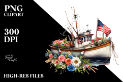 Vintage Fishing Boat with Flowers, 20 oz Tumbler Product Image 2