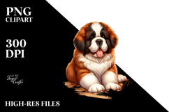 Saint Bernard on Beach | Cute Surf Sunset Product Image 2