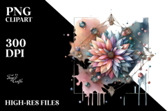Diamond Daisy with Metallic Insertions PNG Product Image 2