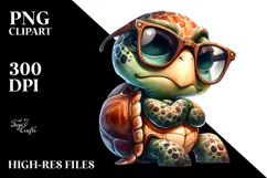 Quirky Bird with Sunglasses, Transparent PNG Product Image 2