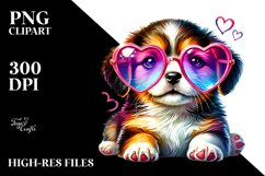 Puppy with Sunglasses PNG Product Image 2