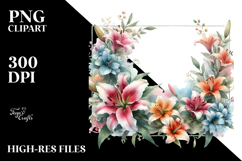 Horizontal Frame | Small Lily | Clipart Product Image 2