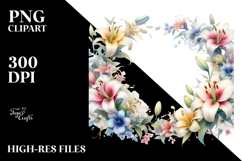 Horizontal Frame | Small Lily | Clipart Product Image 2