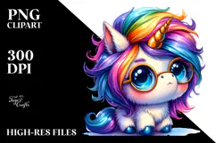 Cute Unicorn Drawing, Transparent PNG Product Image 2