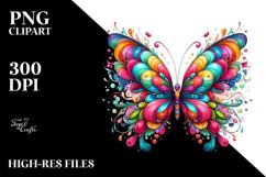 Vibrant Butterfly Clipart Product Image 1