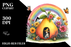 Fairy House | Fruit | Colorful Flowers | Clipart Product Image 2