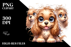 Colorful Cute Cocker Spaniel, PNG Product Image 2