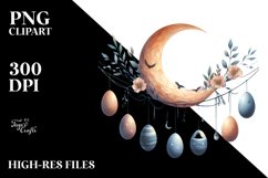Moon with Eggs Hanging PNG Product Image 2