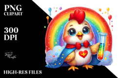 Vibrant Smiling Cute Baby Rooster PNG Product Image 2