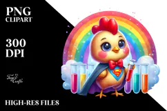 Vibrant Smiling Cute Baby Rooster PNG Product Image 2